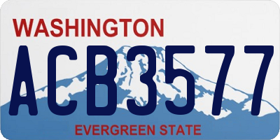 WA license plate ACB3577