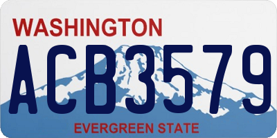 WA license plate ACB3579
