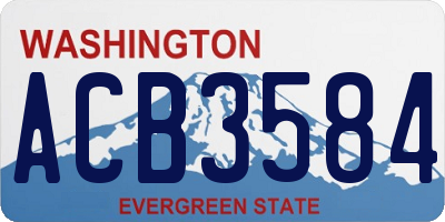 WA license plate ACB3584