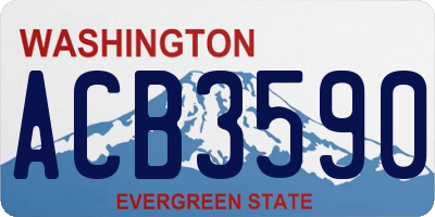 WA license plate ACB3590