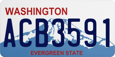 WA license plate ACB3591