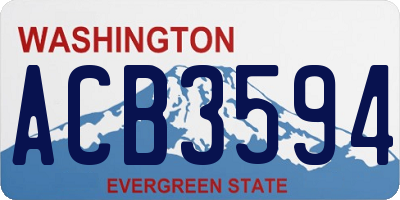 WA license plate ACB3594