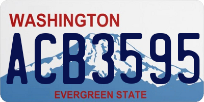 WA license plate ACB3595