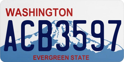 WA license plate ACB3597