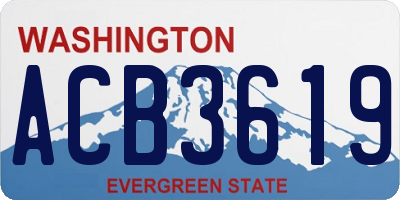 WA license plate ACB3619