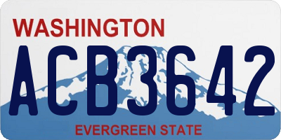 WA license plate ACB3642
