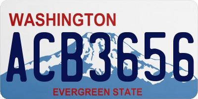 WA license plate ACB3656