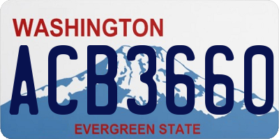 WA license plate ACB3660