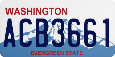 WA license plate ACB3661