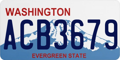 WA license plate ACB3679