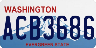 WA license plate ACB3686