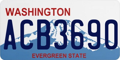 WA license plate ACB3690