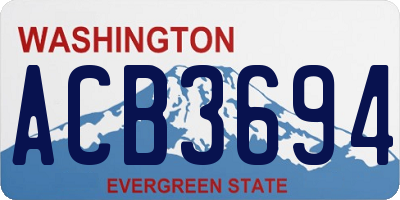 WA license plate ACB3694