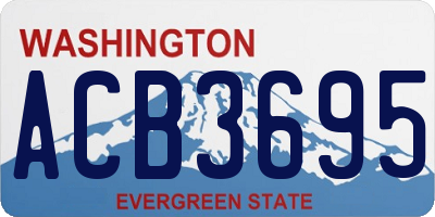 WA license plate ACB3695