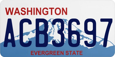 WA license plate ACB3697