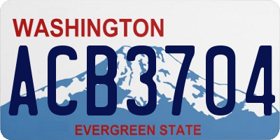 WA license plate ACB3704