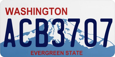 WA license plate ACB3707