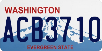 WA license plate ACB3710