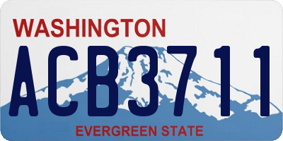WA license plate ACB3711