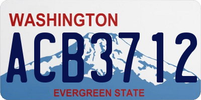 WA license plate ACB3712