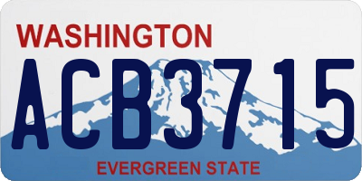 WA license plate ACB3715