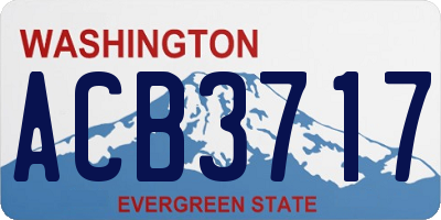 WA license plate ACB3717