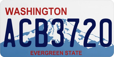 WA license plate ACB3720