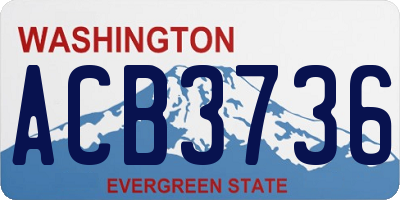 WA license plate ACB3736