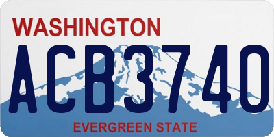 WA license plate ACB3740