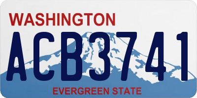 WA license plate ACB3741