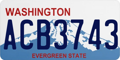 WA license plate ACB3743