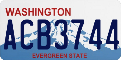 WA license plate ACB3744