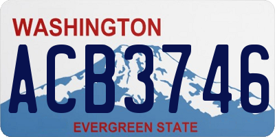 WA license plate ACB3746