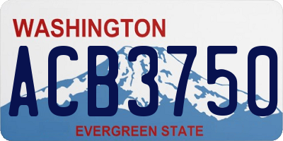 WA license plate ACB3750