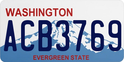 WA license plate ACB3769