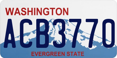 WA license plate ACB3770