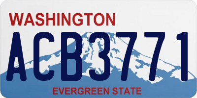 WA license plate ACB3771