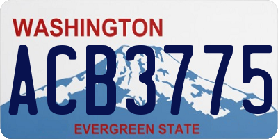 WA license plate ACB3775