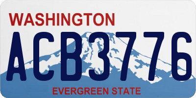 WA license plate ACB3776