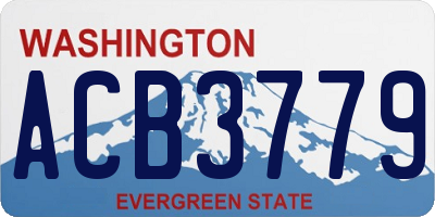 WA license plate ACB3779
