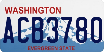WA license plate ACB3780