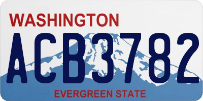 WA license plate ACB3782