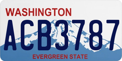 WA license plate ACB3787