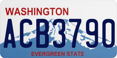WA license plate ACB3790