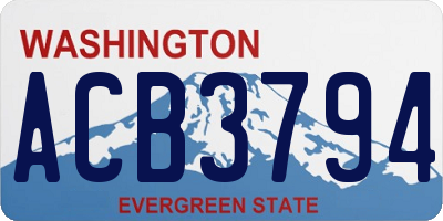WA license plate ACB3794