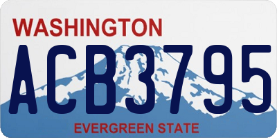WA license plate ACB3795