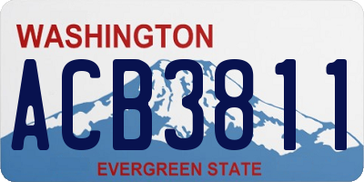 WA license plate ACB3811