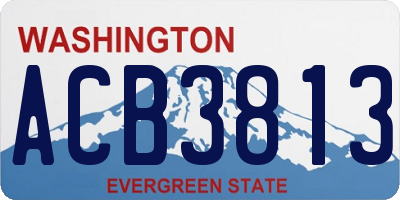 WA license plate ACB3813