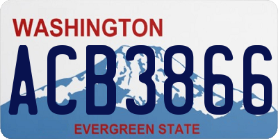WA license plate ACB3866