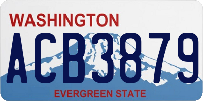 WA license plate ACB3879